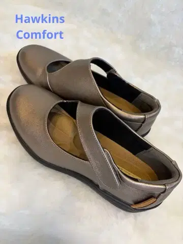 새상품급 Hawkins Comfort 플랫슈즈 메탈릭 브라운 23
