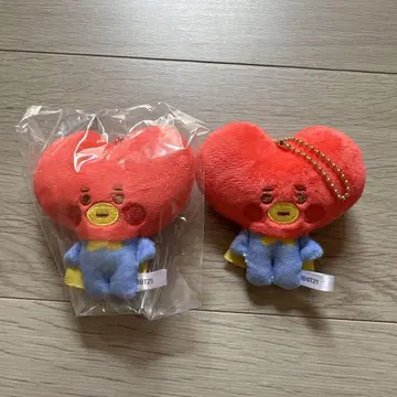BTS 테테 BT21 TATA 봉제 인형 마스코트 2개 세트