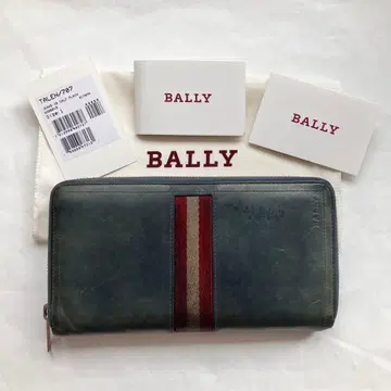 BALLY 발리 장지갑 라운드 지퍼 가죽 카키