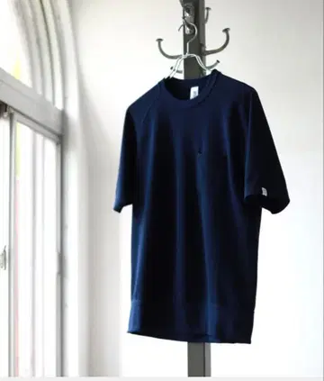 LOOPWHEELER BEAMS PLUS 반팔 맨투맨 네이비