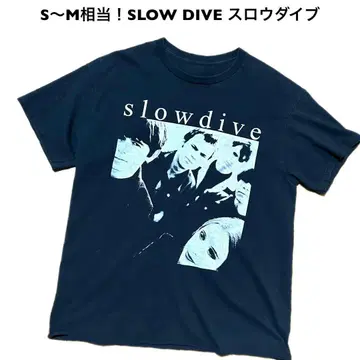 S~M 상당! SLOW DIVE 슬로우 다이브 반팔 T셔츠 블랙 밴드T