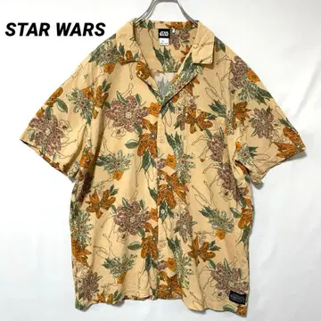T-1366 STAR WARS 오픈 카라 셔츠 꽃무늬 올 패턴 반팔 2XL