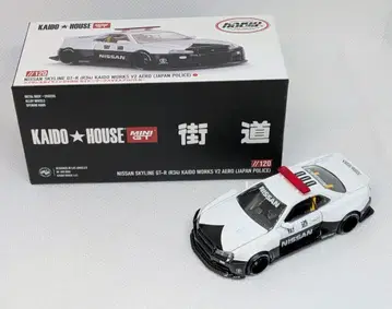 TSM 1/64 MINI GT 닛산 스카이라인 GT-R R34 카이도 웍스 (V2 에어로) 순찰차 (우 핸들) KHMG120