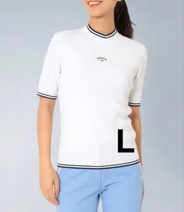 [ L ] 캘러웨이 반팔 니트 부드러운 촉감 골프 여성용