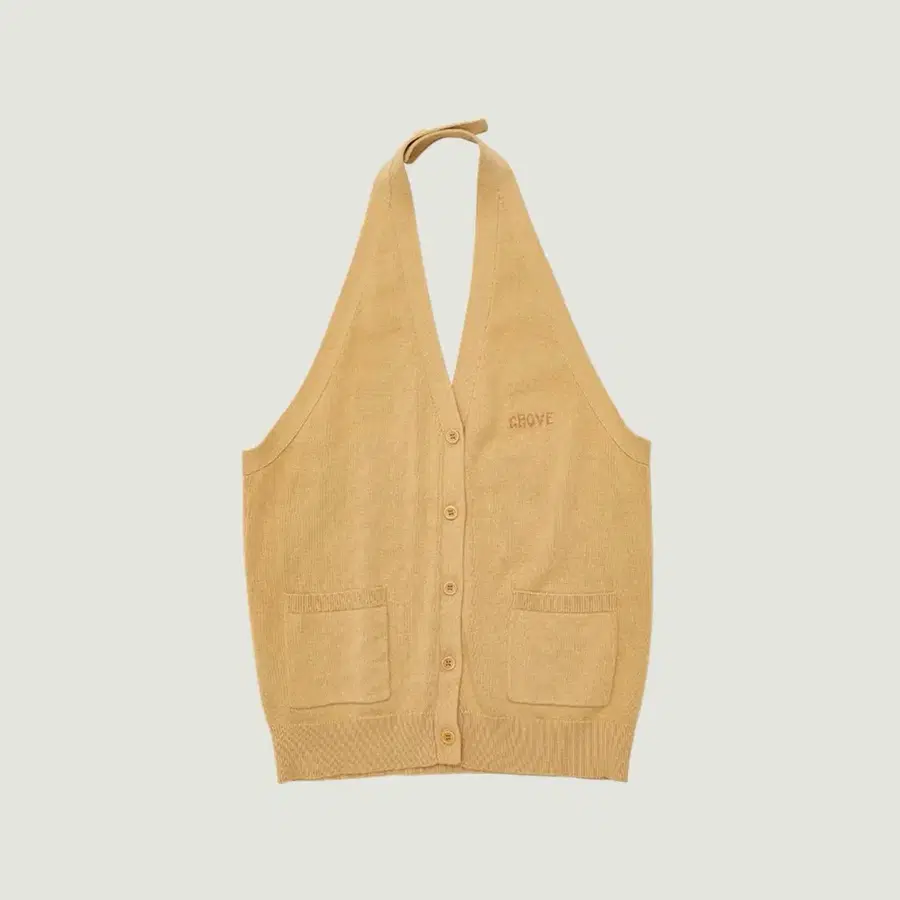 그로브) 택그대로 26PS BIRCH HALTER KNIT 홀터 니트 나시
