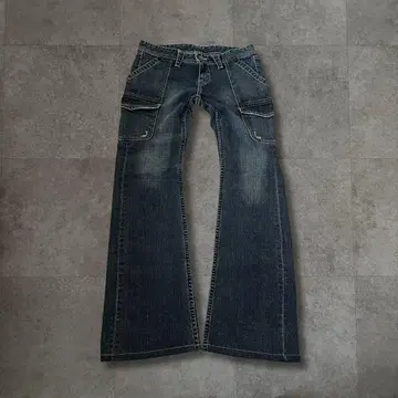 Archive Levi's 로우라이즈 플레어 데님 기믹 부츠컷