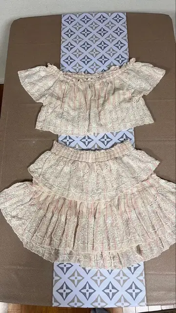 LoveShackFancy 셋업 스커트 상의