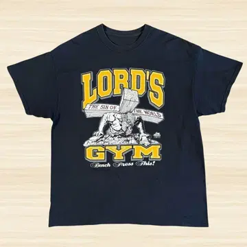 90's USA LORD'S GYM 티 블랙 L