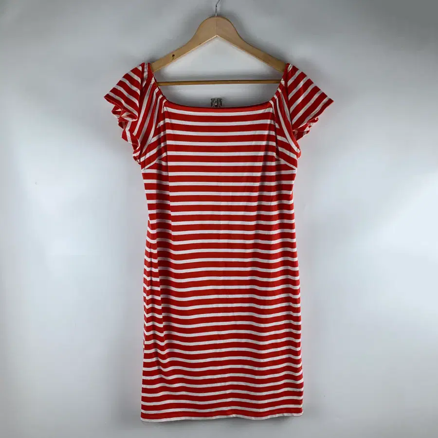 로렌랄프로렌 레드 스트라이프 반팔 원피스 S .260715
