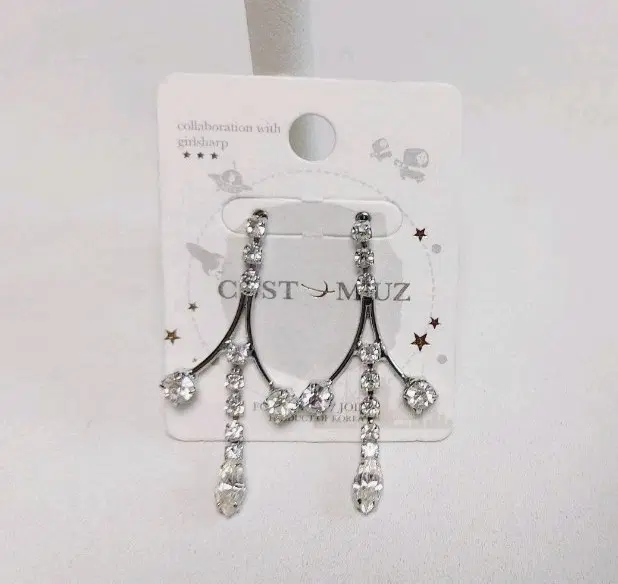 큐빅 세련 귀걸이