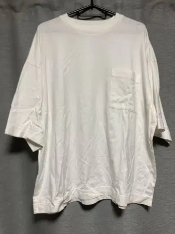 MUJI LABO 오버 사이즈 포켓 T셔츠 화이트 L-XL