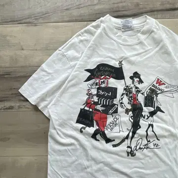 90s 빈티지 패션 프로모션 잡지 티셔츠 헤인즈