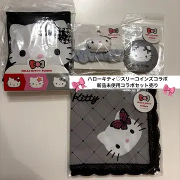 헬로키티 3COINS 콜라보 4개 세트. 재판매 불가 굿즈 포함