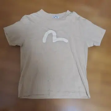 EVISU 에비수 로고 포켓 T셔츠 베이지 42 에비수