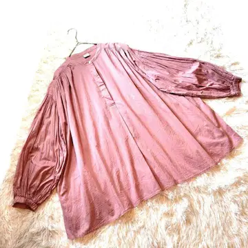 어반 리서치 도어즈 블라우스 셔츠 코튼 보일 개더 면 M