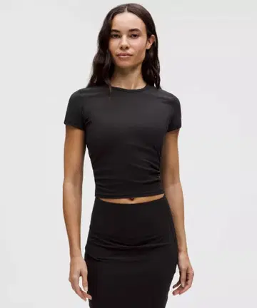 lululemon 숏 슬리브 블랙 리브 4