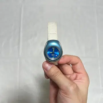 ORIENT 오리엔트 손목시계 선명한 블루 다이얼 화이트 벨트