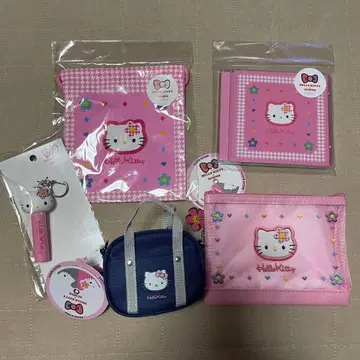 3코인즈 키티 스티커 립 참 메쉬 파우치 복조리 파우치