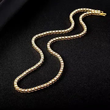 4mm 테니스 체인 골드 목걸이