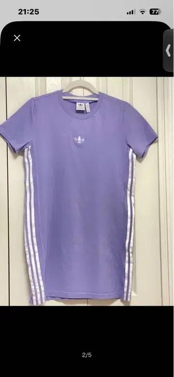 adidas 여성용 반팔 T셔츠 퍼플