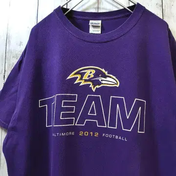 길단 NFL 볼티모어 레이븐스 T셔츠 보라색 L 아메카지 구제 의류