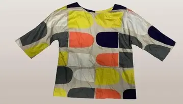 marimekko 마리메꼬 반팔 상의 기하학 패턴