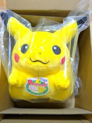 포켓몬 1/1 스케일 피카츄 등신대 봉제 인형 타카라토미제 택 포함