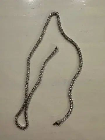 스와로브스키 테니스 목걸이 실버