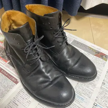 C.P. COMPANY 가죽 부츠 블랙 남성용
