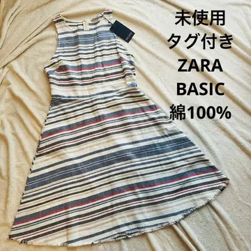 미사용 택 포함 ZARA 베이직 자라 데님 원피스 미디