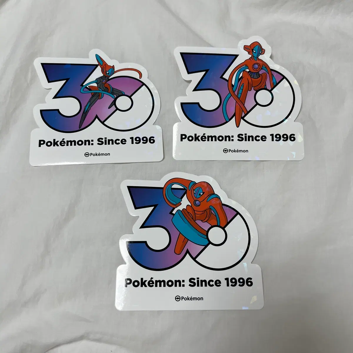 [포켓몬 30주년 로고 스티커] 테오키스 3종