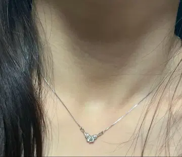 플라티나 다이아몬드 목걸이 베네치안 체인