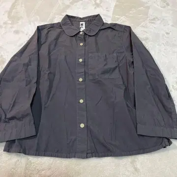 SALE! MHL. 마가렛호웰 둥근 카라 긴팔 셔츠 차콜 그레이 I