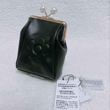 미사용 새상품 마리콴트 MARY QUANT 가마구치 파우치 블랙