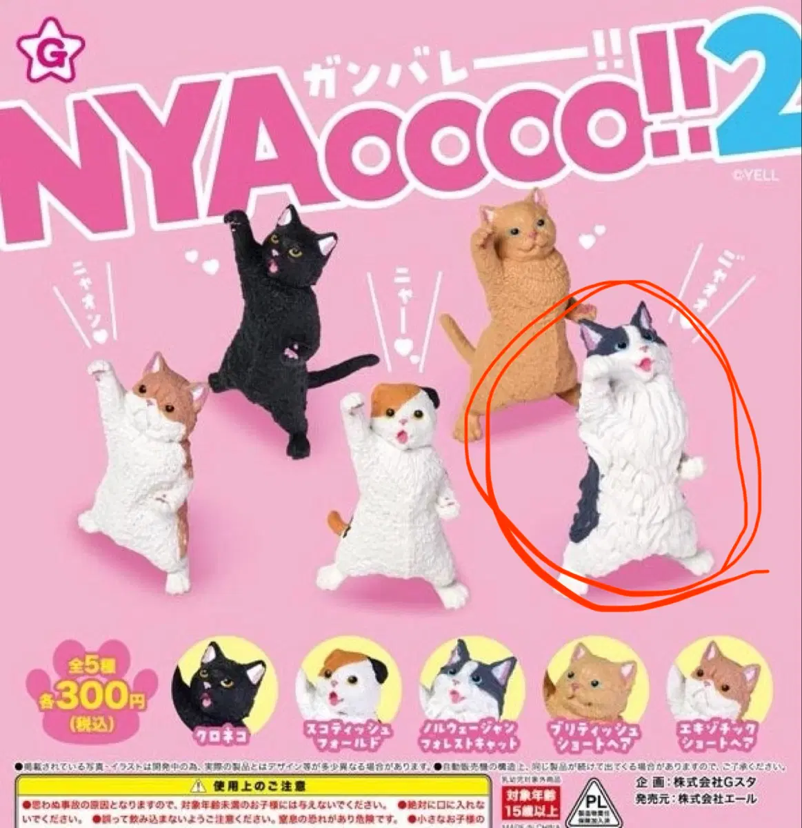 [판매] 화이팅하는 고양이 가챠