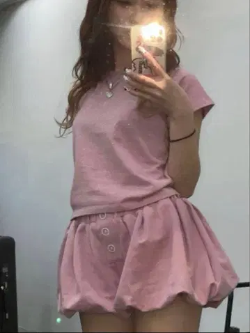 hth 글리터 셋업 핑크
