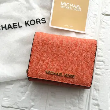 새상품 마이클코어스 MICHAEL KORS 3단 폴더형 지갑 오렌지