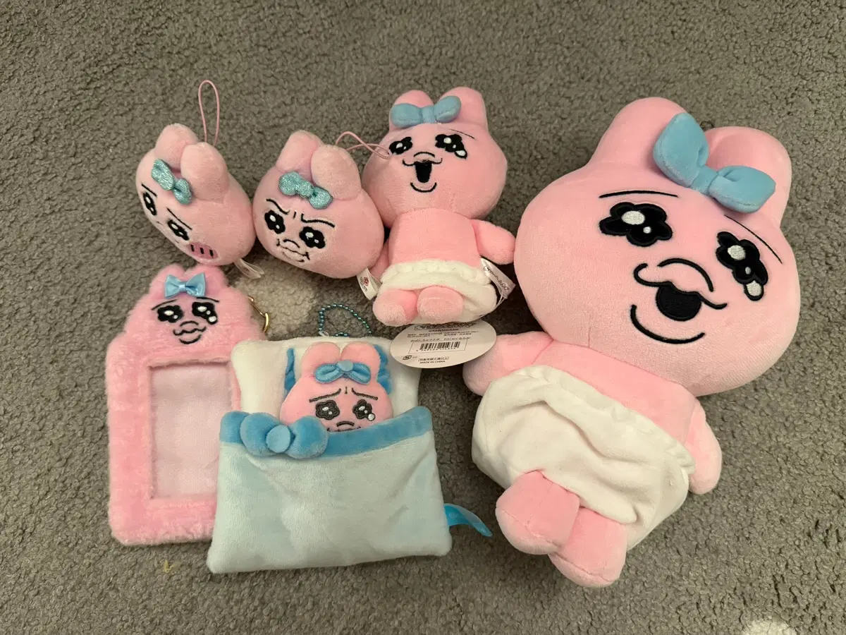 빤쮸토끼 굿즈 인형 포카홀더 얼굴키링
