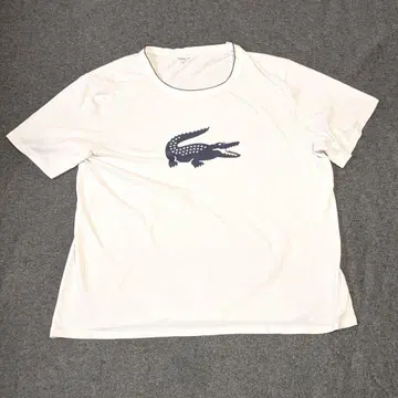 LACOSTE 라코스테 T셔츠 빅 로고 화이트 파자마 빅 사이즈