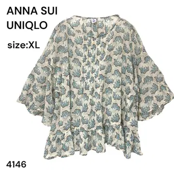 ANNA SUI UNIQLO 블라우스 셔츠 상의 XL 콜라보