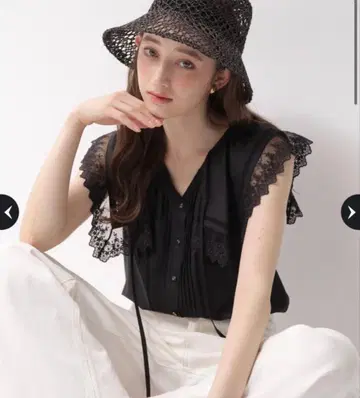 Rirandture 세일러 카라 레이스 블라우스
