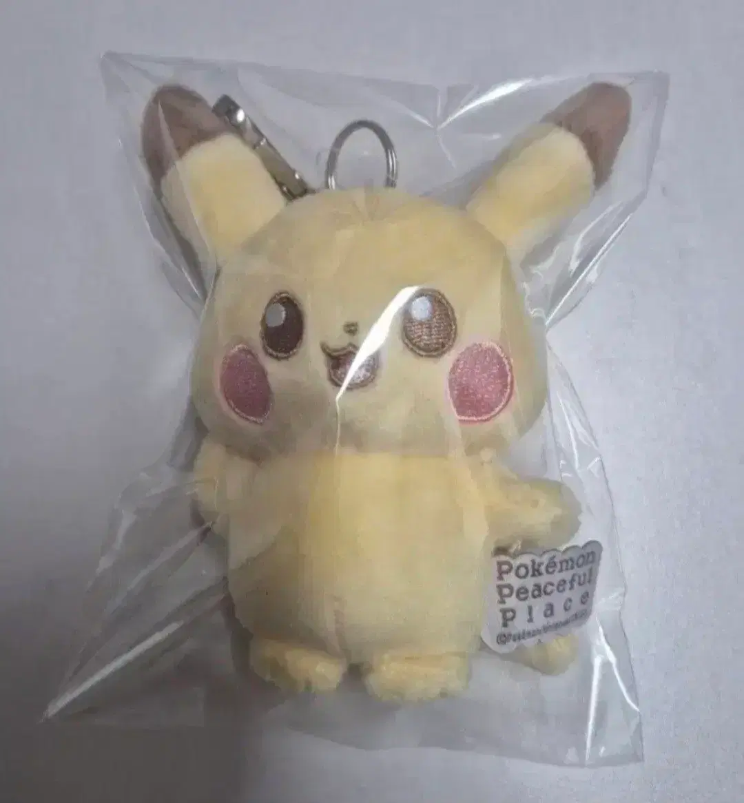 포켓피스 피카츄 인형 키링 가방걸이 8cm