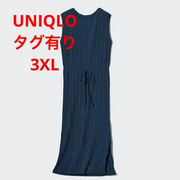 새상품 택 포함 UNIQLO 플리츠 원피스 리본 벨트 포함