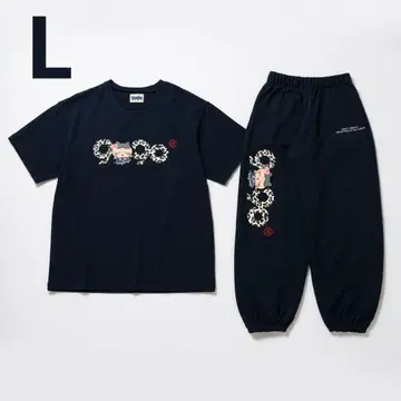 9090 치이카와 OG 로고 티셔츠 스웨트 팬츠 셋업 L