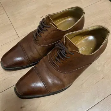 BEAMS HEART 스트레이트 팁 가죽 신발 브라운