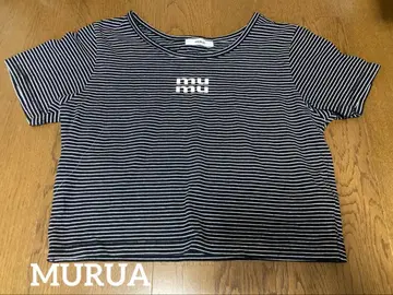 MURUA 보더 반팔 T셔츠
