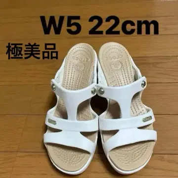 Crocs 샌들 화이트 공식 사이즈 W5 21cm