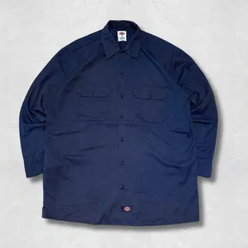 Dickies 워크 셔츠 L 네이비 긴팔 T/C 트윌 워크 의류