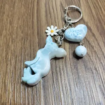 라리마 하트 치와와 하트 키링 펜던트