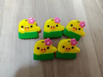 리락쿠마 키이로이트리 알로하 클립 5개 세트